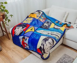 Star Trek: The Animated Series Comic Panel Throw Blanket | 50 x 60 Inches
