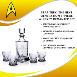 Star Trek: The Next Generation 5-Piece Whiskey Decanter Set