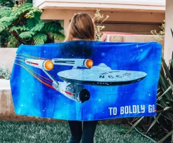 Star Trek: The Original Series "Boldly Go" Beach Towel | 60 x 30 Inches
