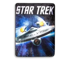 Star Trek USS Enterprise Fleece Throw Blanket | 45 x 60 Inches