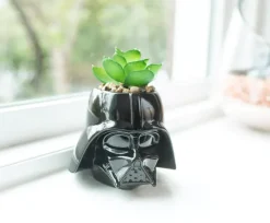 Star Wars - Darth Vader 3-Inch Ceramic Mini Planter with Artificial Succulent