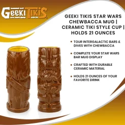 Star Wars - Geeki Tikis Star Wars Chewbacca Mug | Ceramic Tiki Style Cup | Holds 21 Ounces