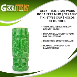 Star Wars - Geeki Tikis Star Wars Boba Fett Mug | Ceramic Tiki Style Cup | Holds 13 Ounces