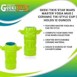 Star Wars - Geeki Tikis Star Wars Master Yoda Mug | Ceramic Tiki Style Cup | Holds 12 Ounces