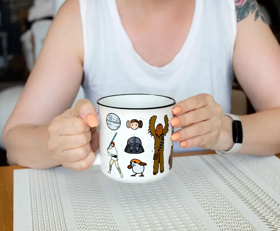 Star Wars Characters Ceramic Camper Mug | Holds 20 Ounces