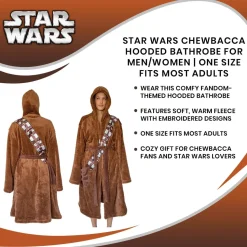 Star Wars Chewbacca Hooded Bathrobe for Adults | One Size Fits Most
