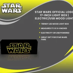 Star Wars Official Logo 17-Inch Light Box | Electric/USB Mood Light