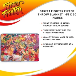 Street Fighter Fleece Throw Blanket | 45 x 60 Inches