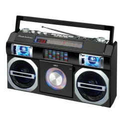 Studebaker Master Blaster Bluetooth Boombox with 3 Way Power, AM/FM Radio, USB Port, CD Player with MP3 Playback and 10 Watts RMS Power