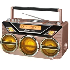 Studebaker Portable Avanti Stereo Boombox with Bluetooth/CD/FM Stereo Analog Radio/15W Subwoofer