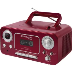 Studebaker Portable Stereo CD Player with Bluetooth, AM/FM Radio and Cassette Player/Recorder