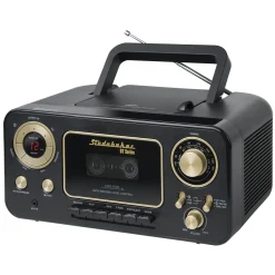 Studebaker Portable Stereo CD Player with Bluetooth, AM/FM Radio and Cassette Player/Recorder