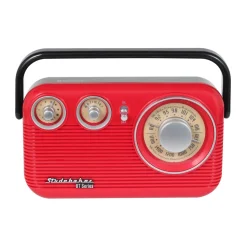 Studebaker 80's Retro Portable AM/FM Radio with Bluetooth