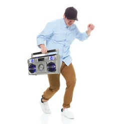 Studebaker 80's Retro Street Boombox with FM Radio, CD Player, LED EQ, 10 Watts RMS and AC/DC