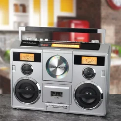 Studebaker Sound Station Portable Stereo Boombox with Bluetooth/CD/AM-FM Radio/Cassette Recorder