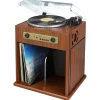 Studebaker Stereo Turntable with Bluetooth Receiver and Record Storage Compartment