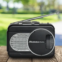Studebaker Walkabout II Personal Stereo Cassette Player with AM/FM Stereo Radio and Built-in Speaker