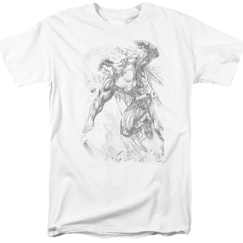 Superman - Pencil Sketch City to Space