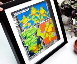 Teenage Mutant Ninja Turtles Wood Frame 3D Shadow Box Wall Art | 14 x 14 Inches