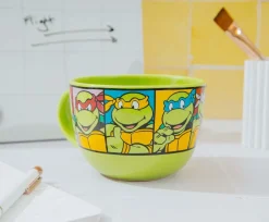 Teenage Mutant Ninja Turtles Characters Ceramic Soup Mug | Holds 24 Ounces