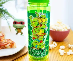 Teenage Mutant Ninja Turtles Water Bottle With Flip-Up Straw | Holds 20 Ounces