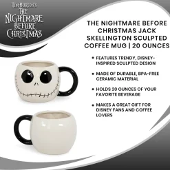 The Nightmare Before Christmas Jack Skellington Sculpted Coffee Mug | 20 Ounces