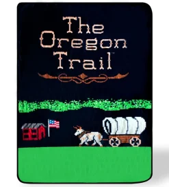 The Oregon Trail Video Game Large Fleece Throw Blanket | 60 x 45 Inches
