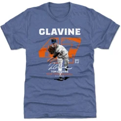 Tom Glavine Throwback Number WHT