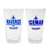 Top Gun Maverick and Iceman 20-Ounce Pint Glasses | Set of 2