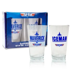 Top Gun Maverick and Iceman 20-Ounce Pint Glasses | Set of 2
