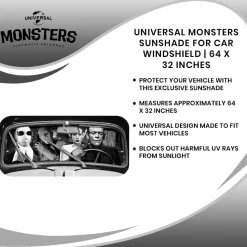 Universal Monsters Sunshade for Car Windshield | 64 x 32 Inches