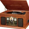 Victrola 6 in 1 Music Center Bluetooth CD 3Speed Turntable AM FM Mahogany