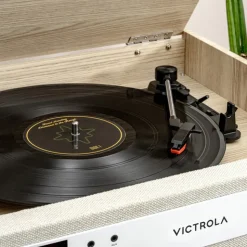 Victrola Century Bluetooth 6-in-1 Music Center Natural Wood