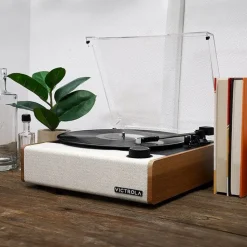 Victrola Eastwood II Turntable - Dual Bluetooth - 3 Speed - Built-in Speaker (Oak)