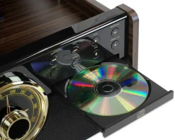 Victrola Empire Bluetooth 6-in-1 Mid Century Turntable Entertainment System (Espresso)