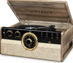 Victrola Empire Bluetooth 6 In 1 Music Center (33/45/78) (Farmhouse Walnut)