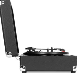 Victrola Journey+ Vinyl Suitcase Record Player with Cassette (Black)