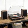 Victrola Montauk Bluetooth Turntable System with Speakers (Natural Wood)