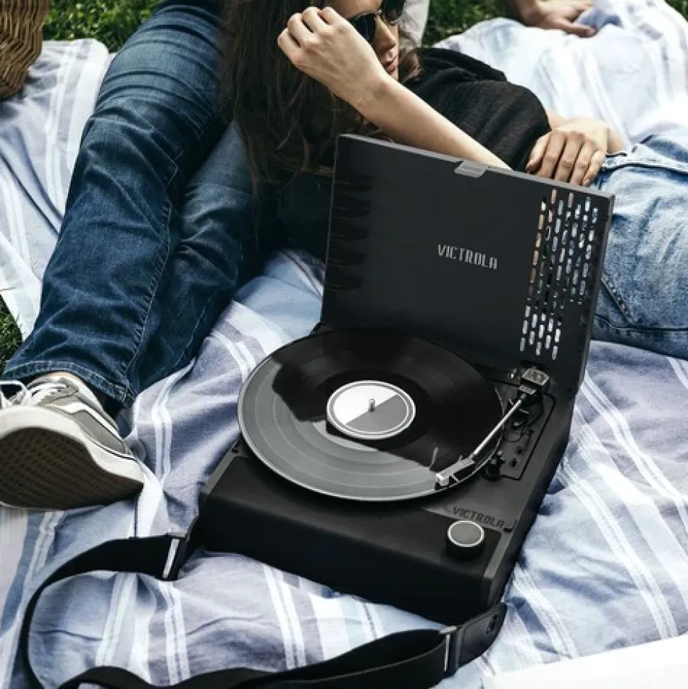 Victrola Revolution GO Bluetooth Portable Record Player (Black)