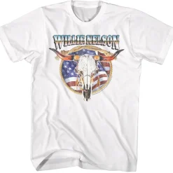 Willie Nelson - Longhorn Skull & Flag